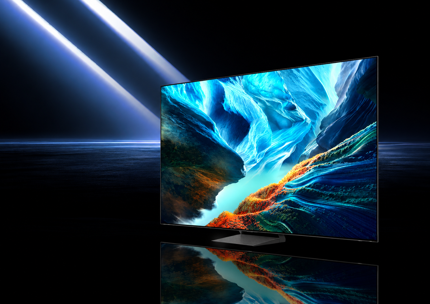 Televisor Samsung compatible con AI Energy Mode, función de inteligencia artificial para optimizar el consumo de energía.